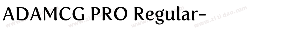 ADAMCG PRO Regular字体转换